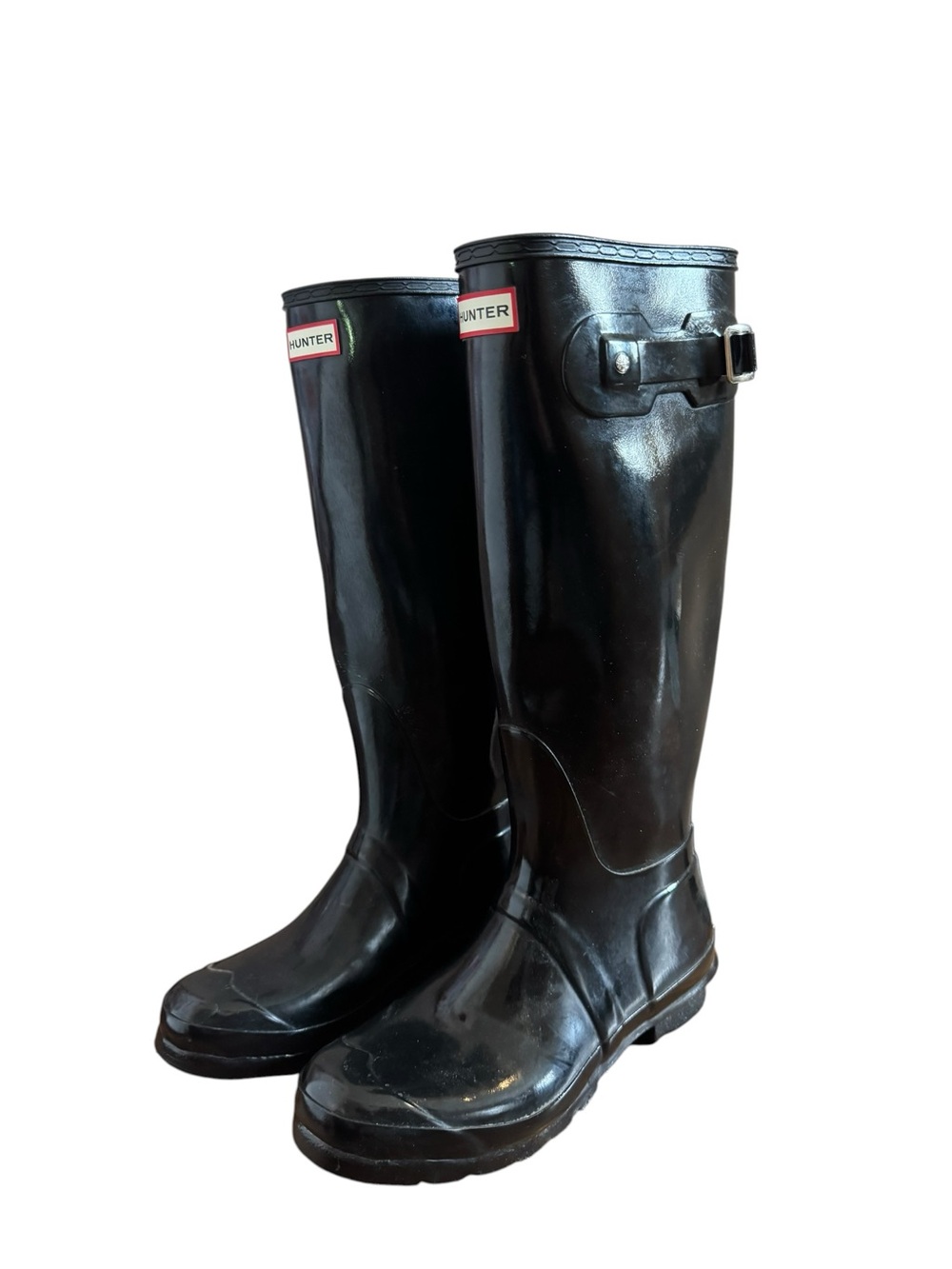 Women’s Hunter Black Tall Rain Boots - Picture 5 of 9